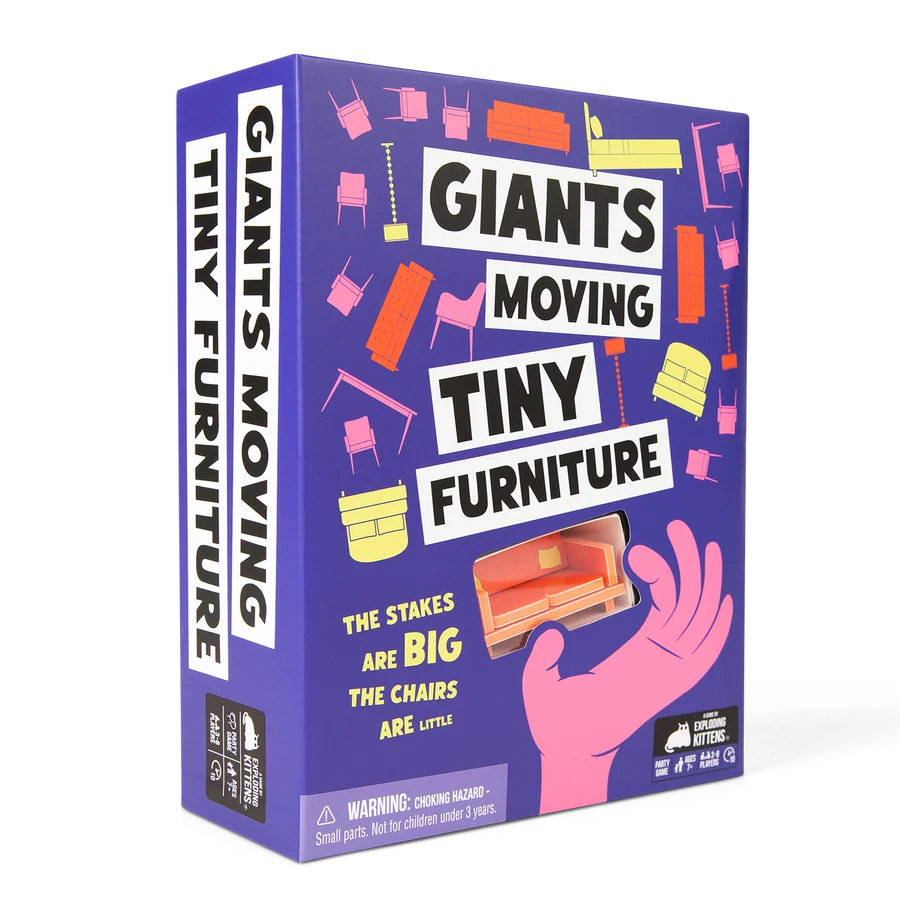 Giants Moving Tiny Furniture Party Game