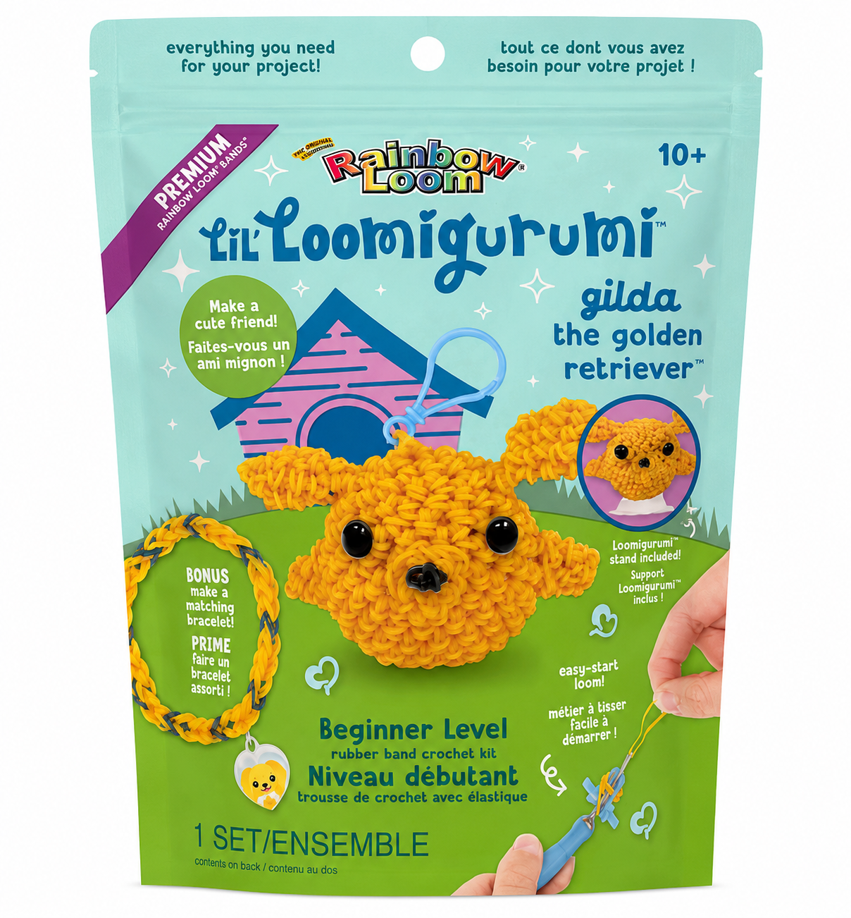 Rainbow Loom Lil’ Loomigurumi Gilda the Golden Retriever Beginner Crochet Kit