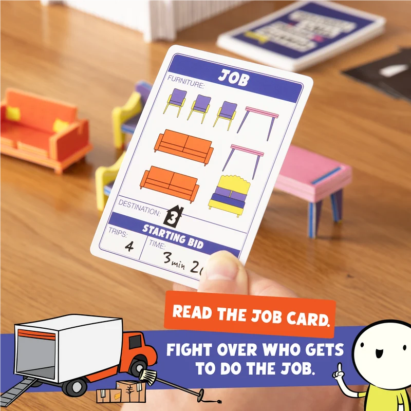 Giants Moving Tiny Furniture Party Game