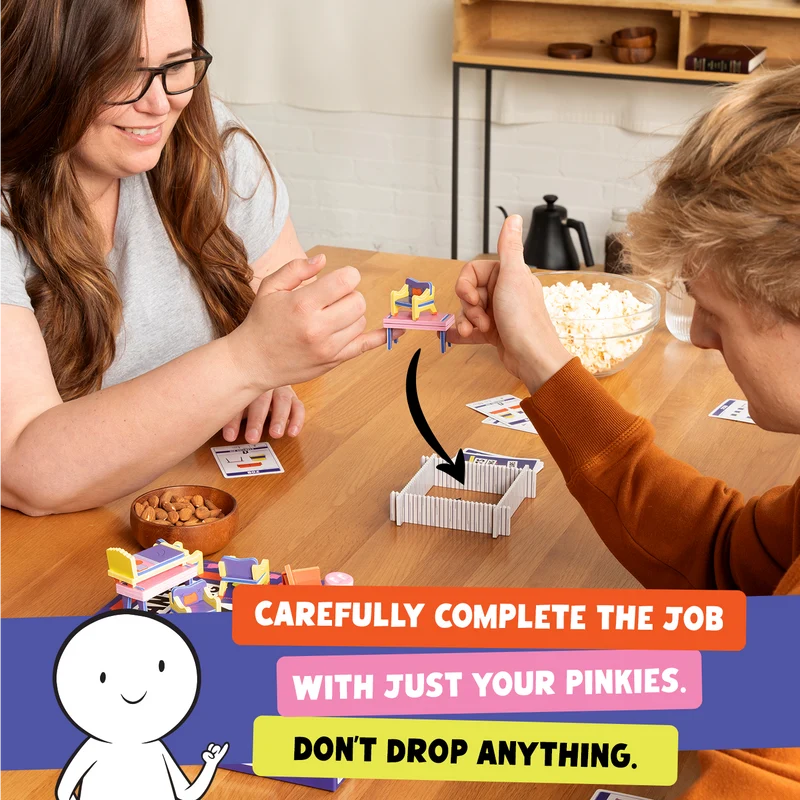 Giants Moving Tiny Furniture Party Game