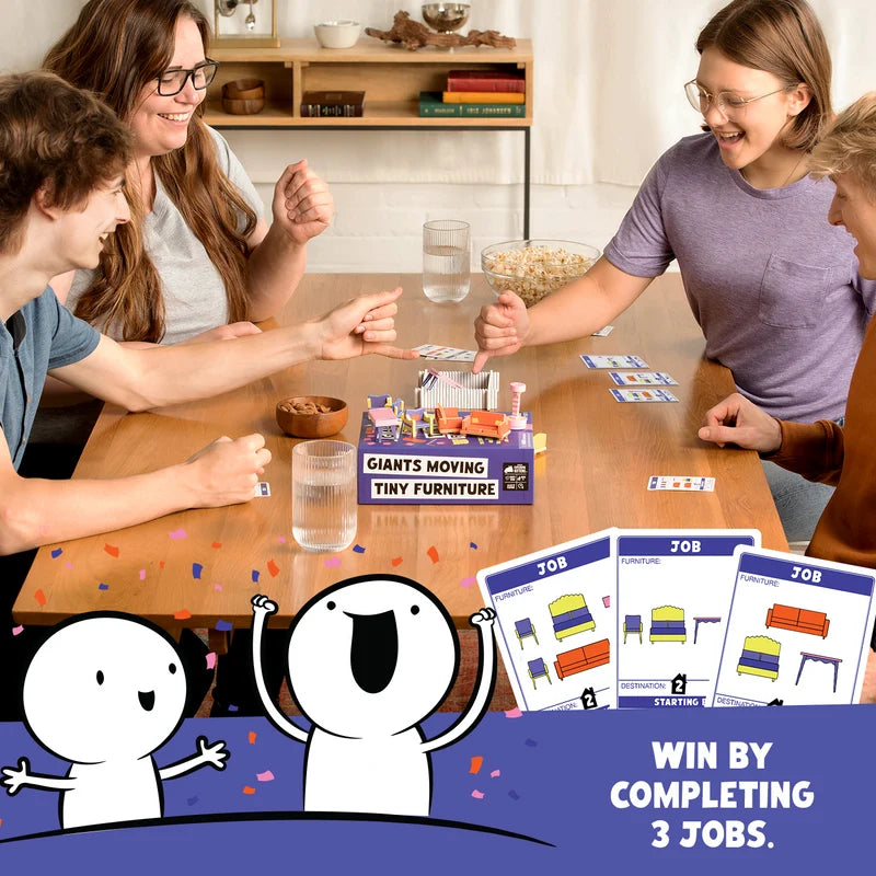Giants Moving Tiny Furniture Party Game