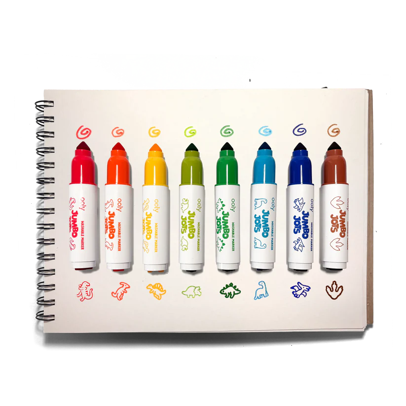 Jumbo Jots 8 Dual Tip Dinosaur Markers