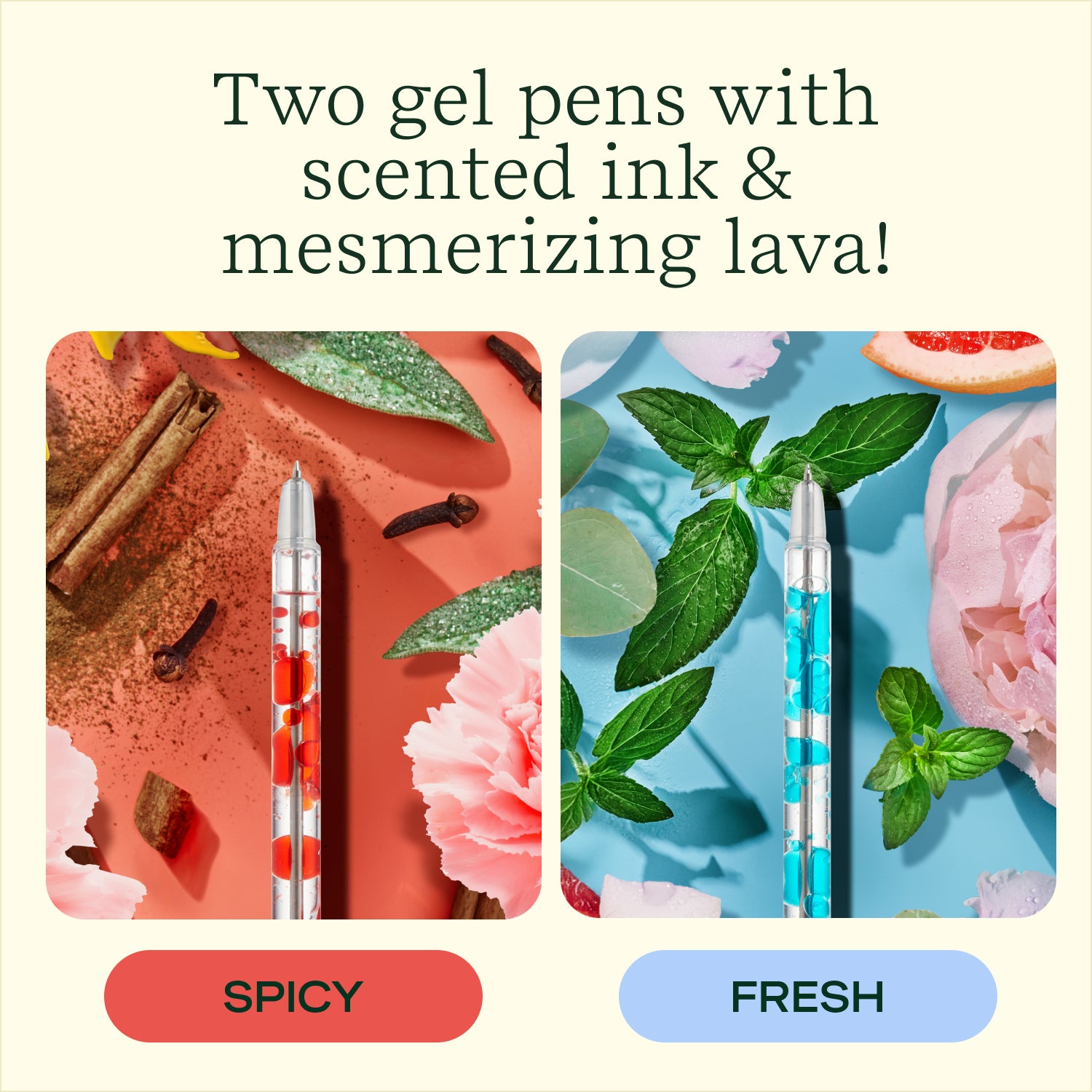 Scented Lava Pen Set - 2-Pack Blue/Red