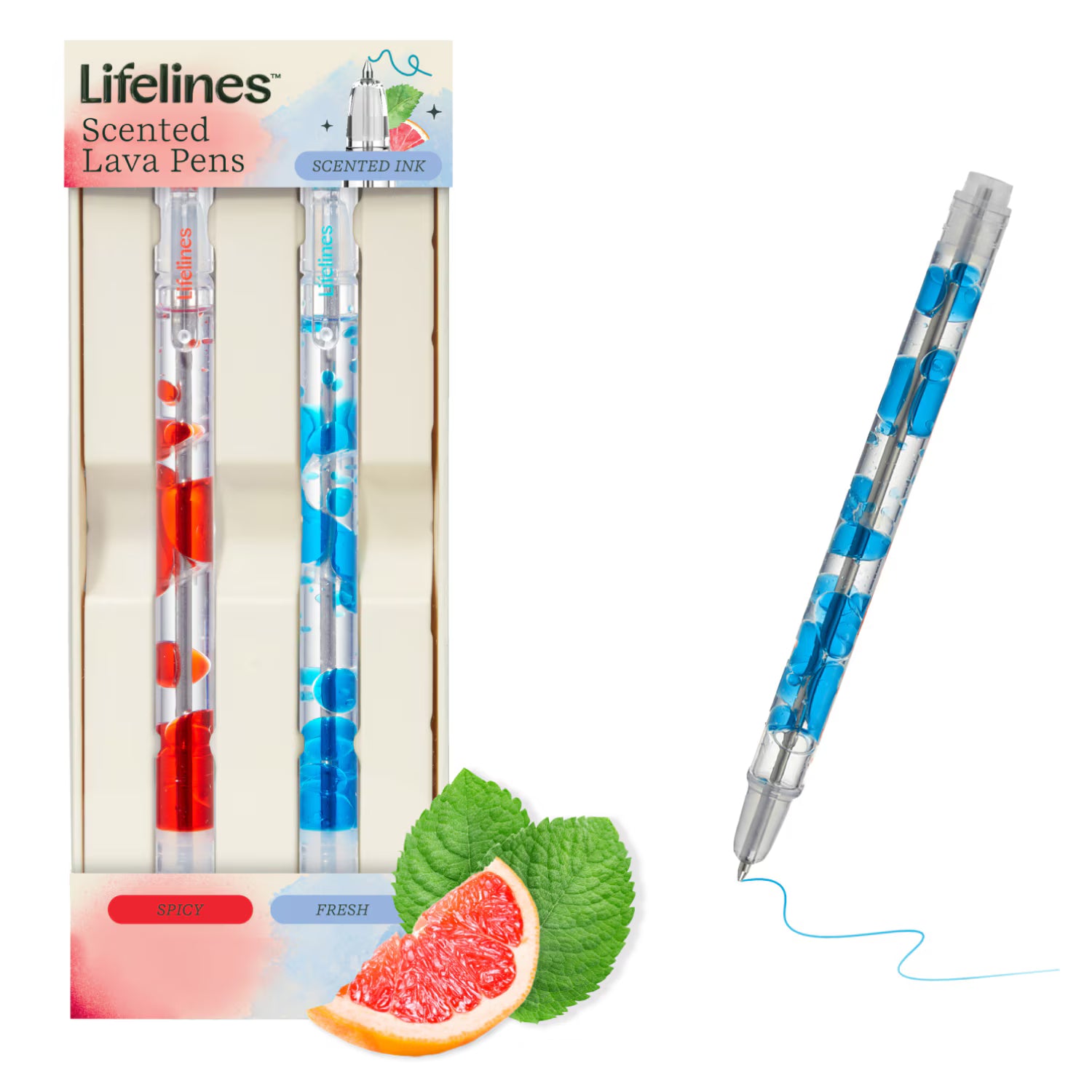Scented Lava Pen Set - 2-Pack Blue/Red