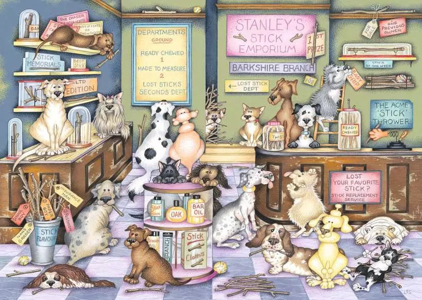 Ravensburger Dapper Dogs No. 2 – Stanley's Stick Emporium 1000 Piece Puzzle
