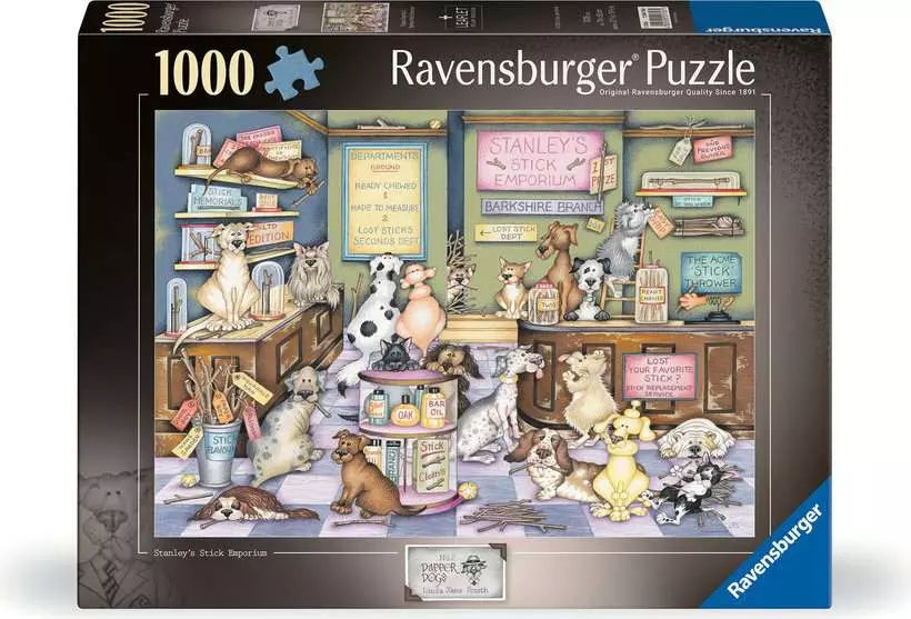 Ravensburger Dapper Dogs No. 2 – Stanley's Stick Emporium 1000 Piece Puzzle