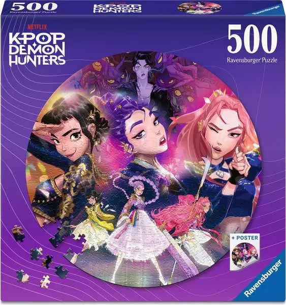 KPop Demon Hunters 500 Piece Round Puzzle