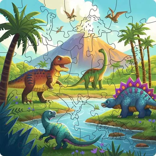 Wood: Dinosaurs 44 Piece Puzzle
