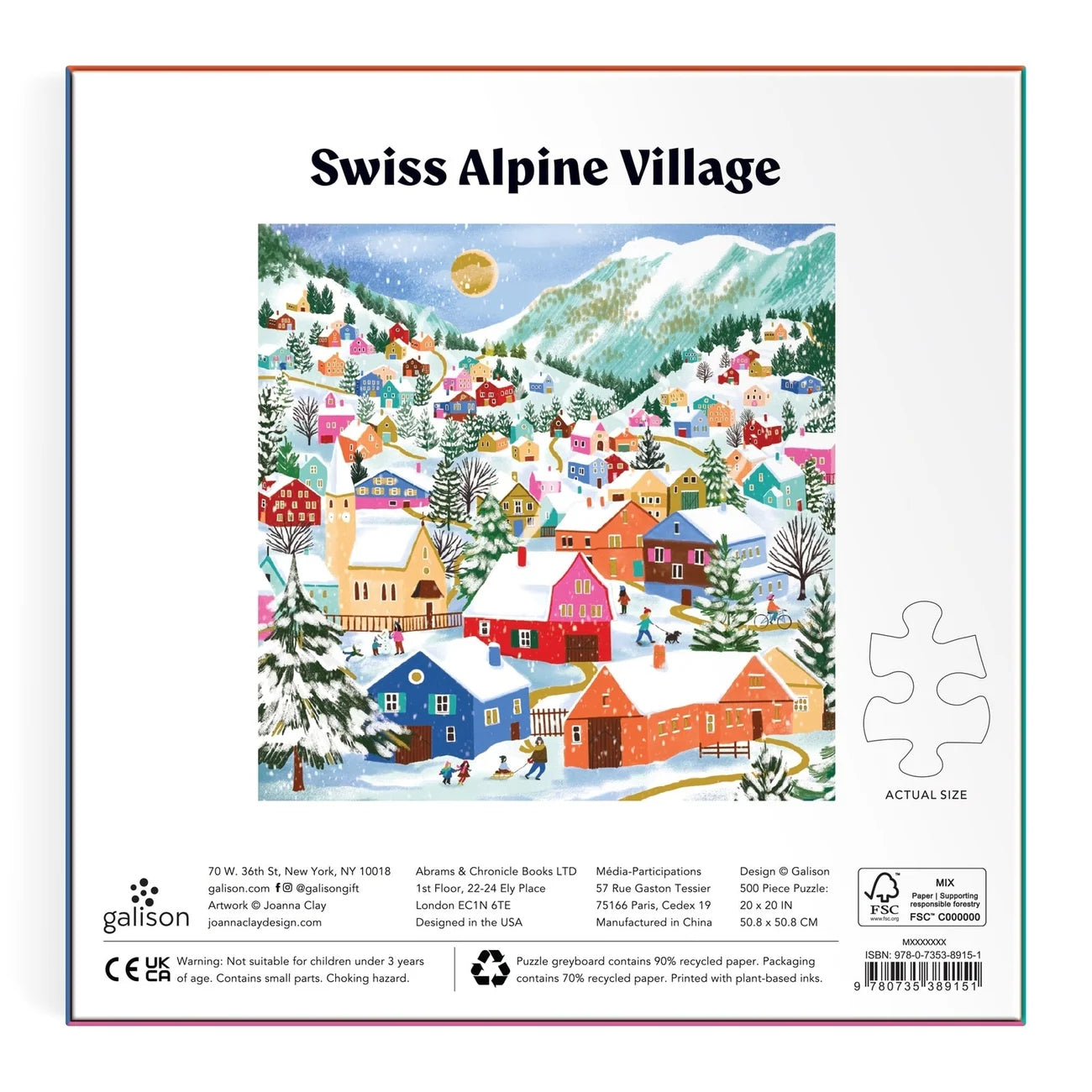 Swiss Alpine Village Puzzle 500 Foil