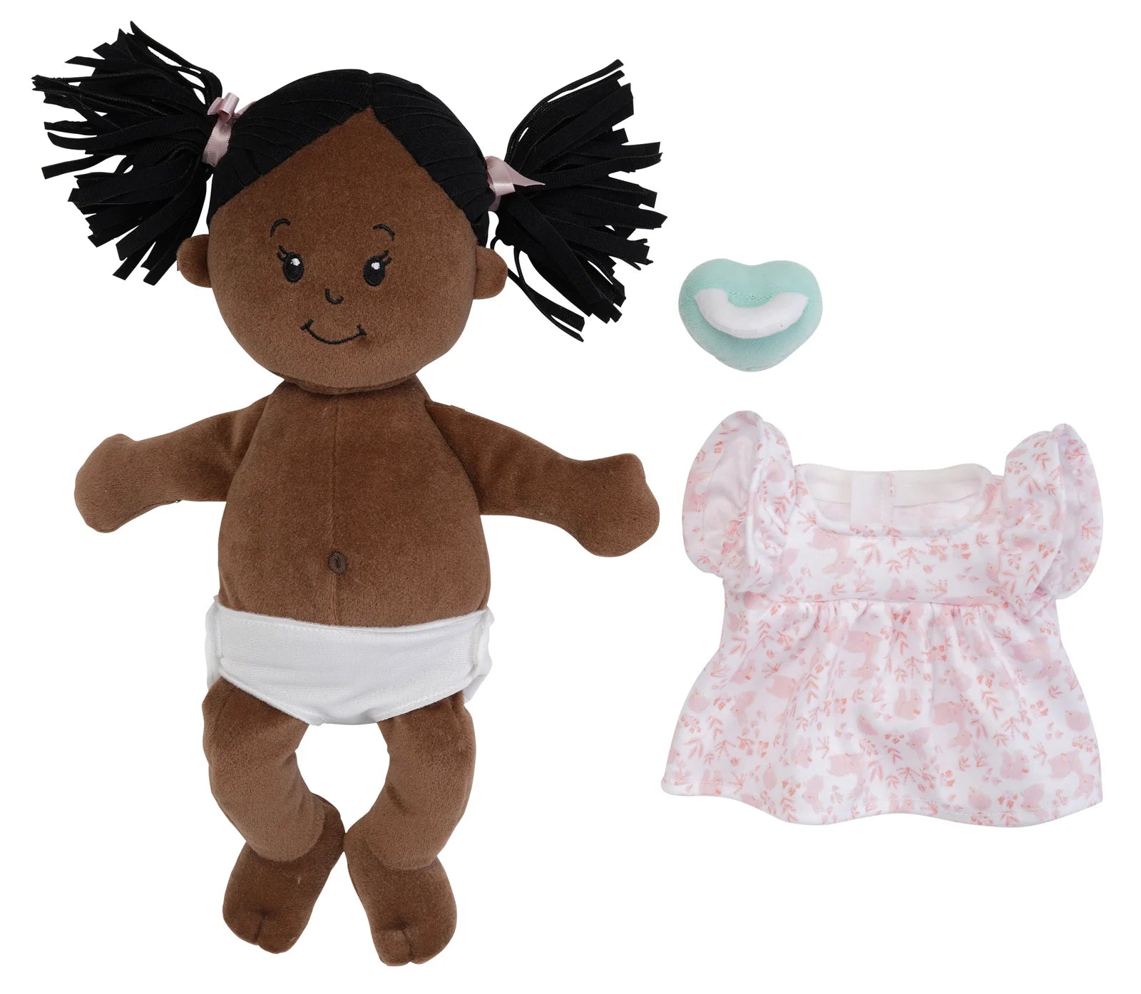 Doll Brown W/ Black Pigtails