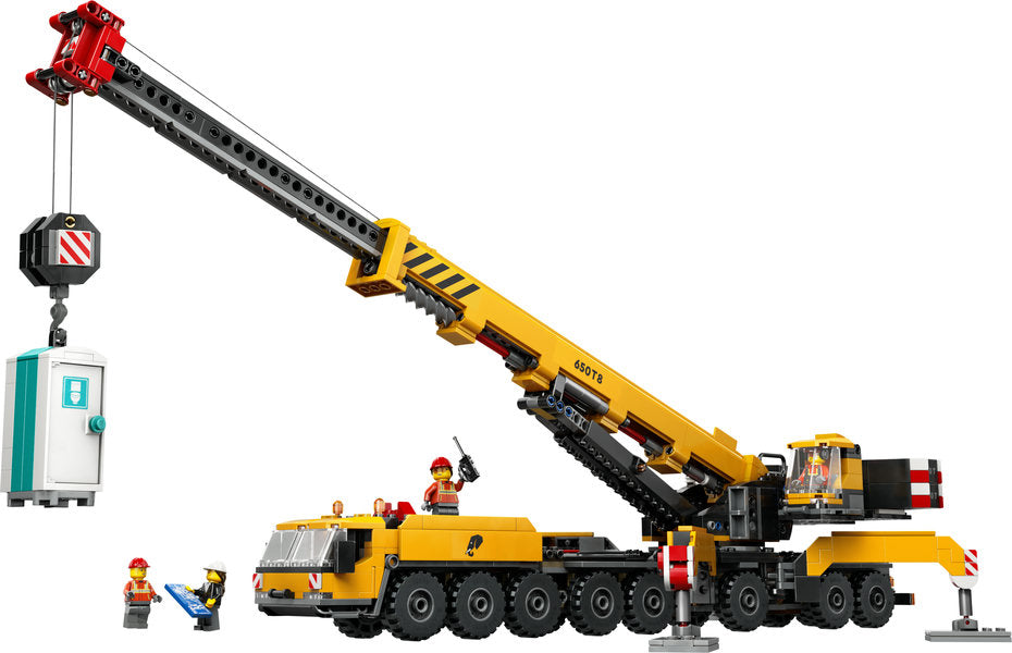 YELLOW MOBILE CONSTRUCTION CRANE