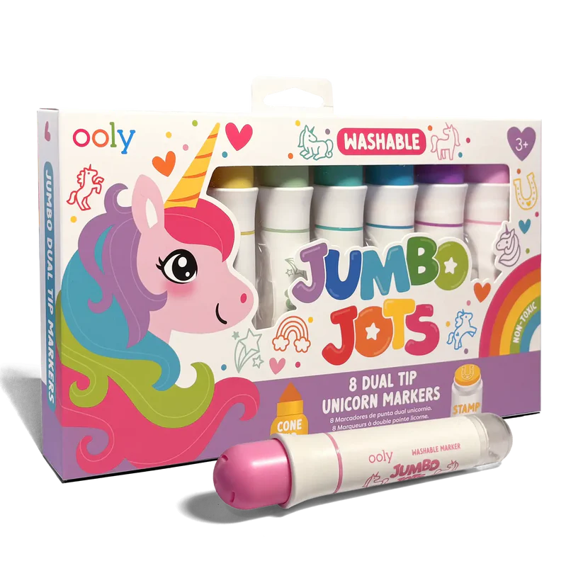 Jumbo Jots 8 Dual Tip Unicorn Markers