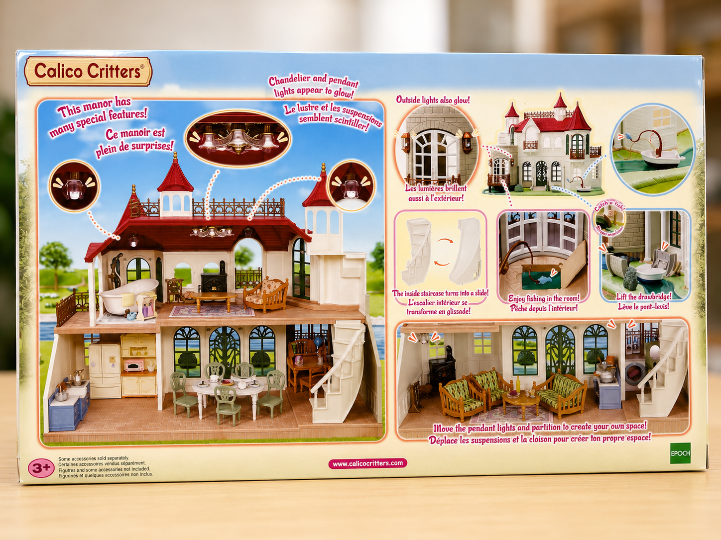 Calico Critters Red Roof Riverside Manor Dollhouse – New Summer 2026