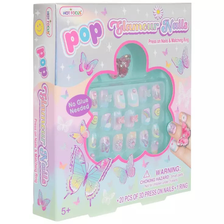 Pop Glamour Nails - Tie Dye Butterfly