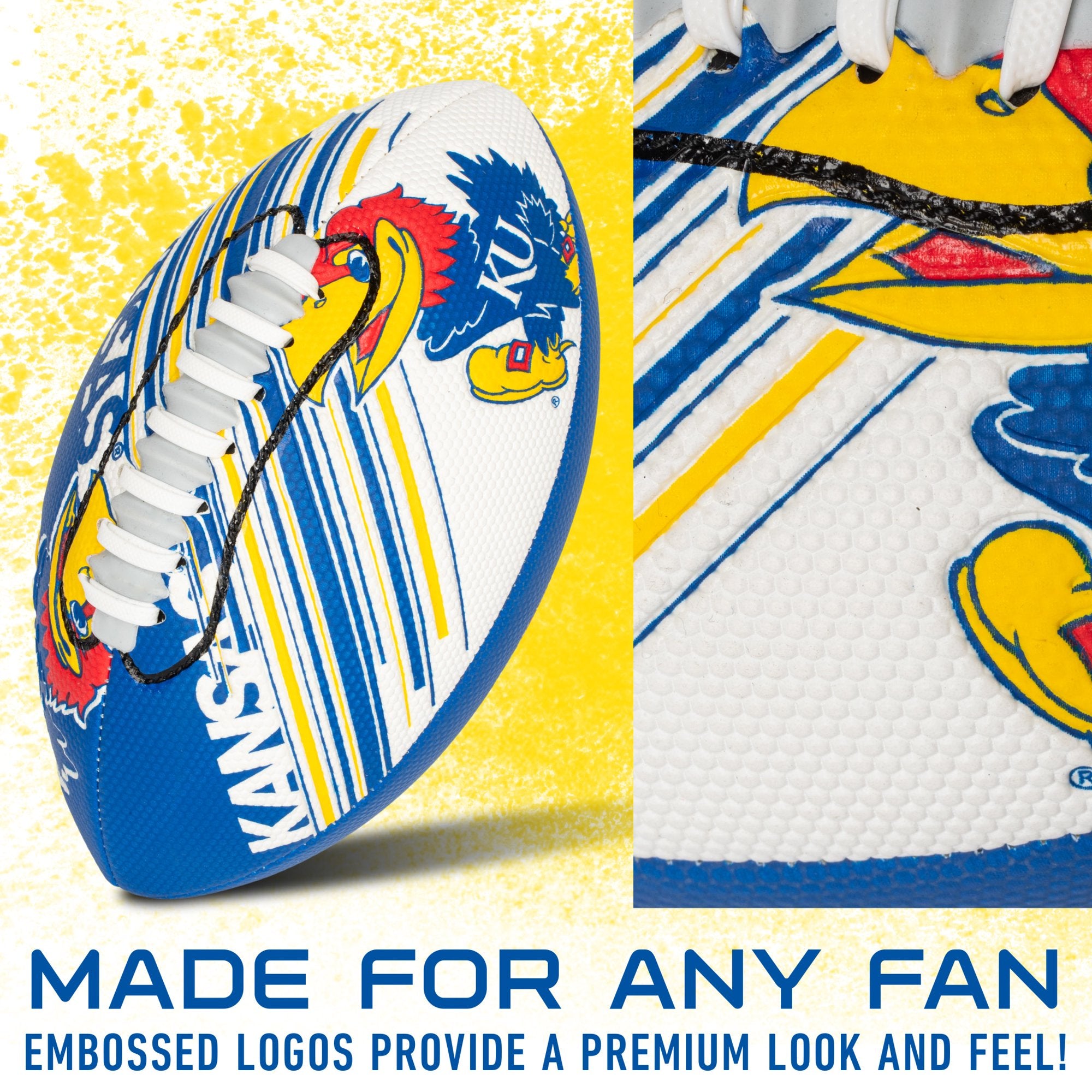 College Air Tech Mini Football - Kansas Jayhawks Bulk