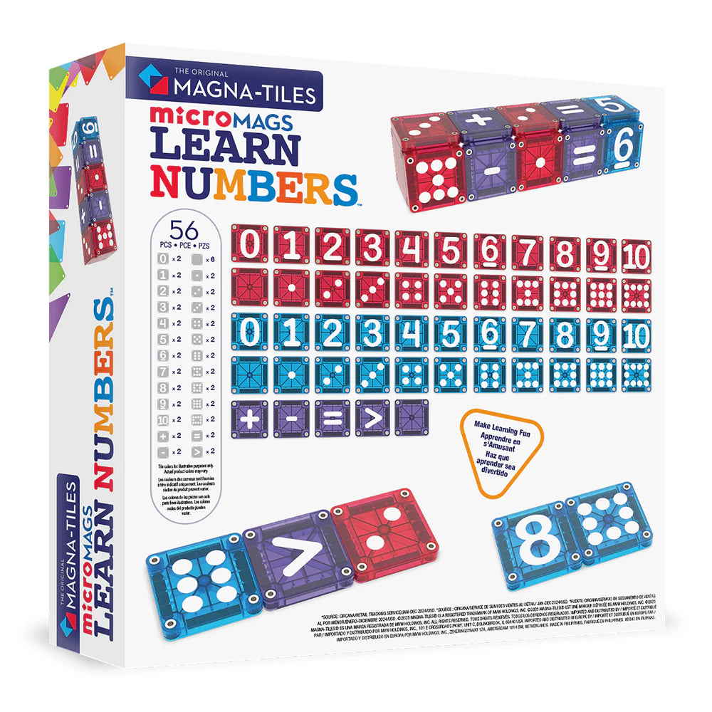 Magna-Tiles microMAGS Learn Numbers