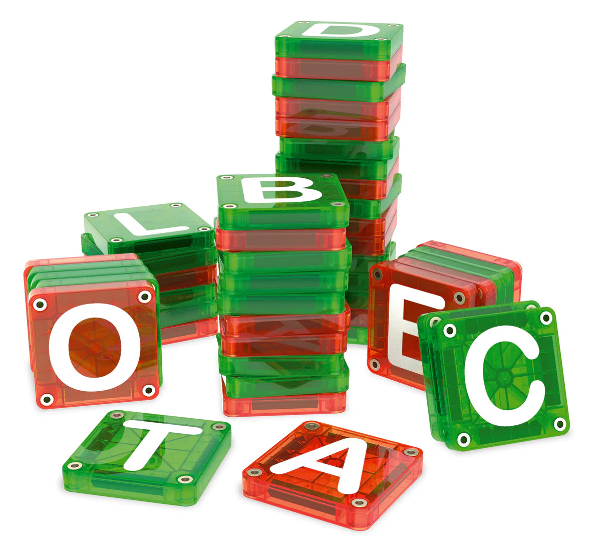 Magna-Tiles microMAGS Learn Letters