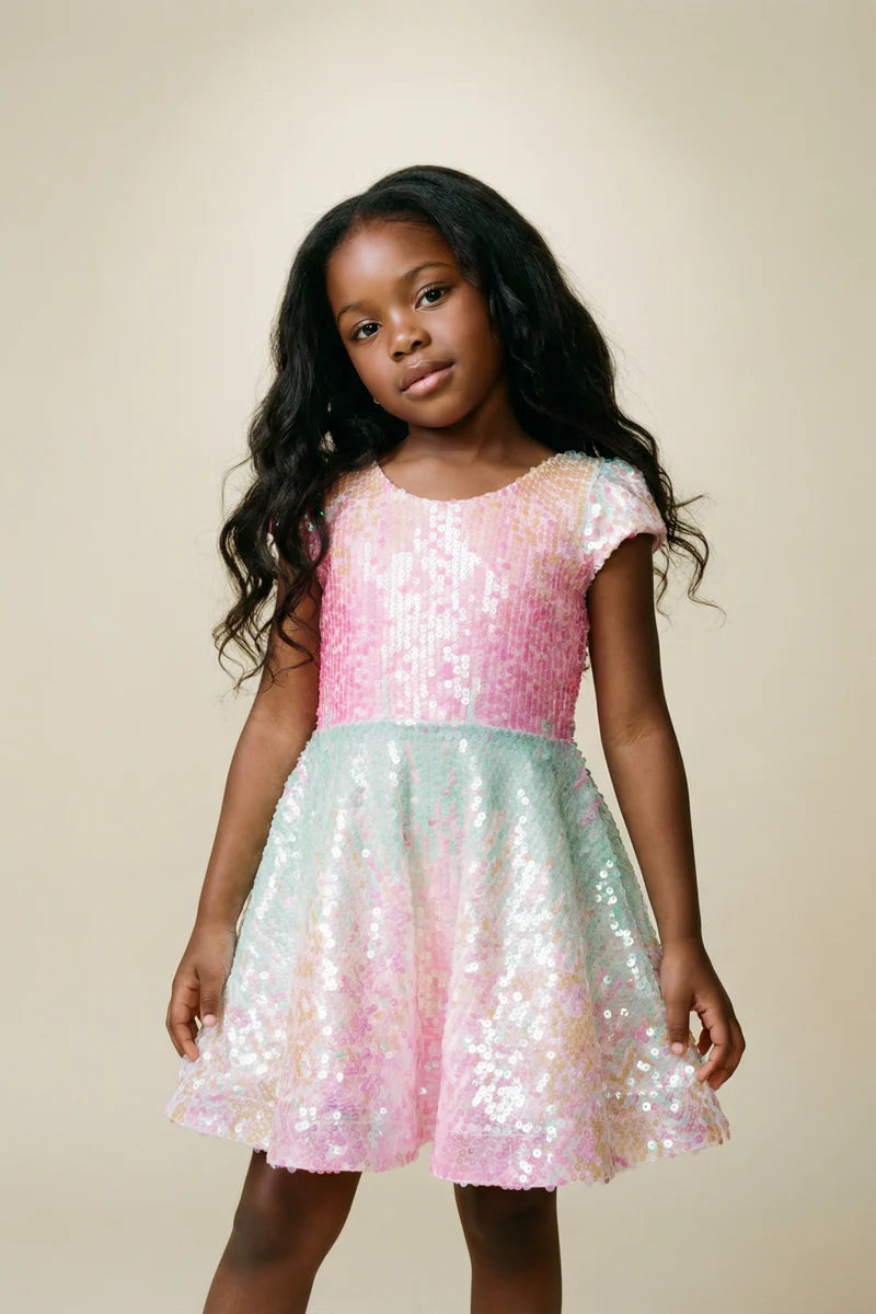 Sorbet Swirl Skater Dress - Size 3-4