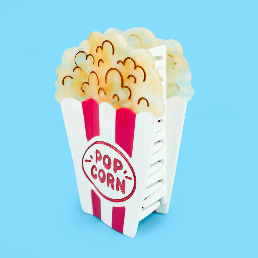 Popcorn Bucket Hair Claw, Cinema, Theater, Movie, Hair Clip - Acetate