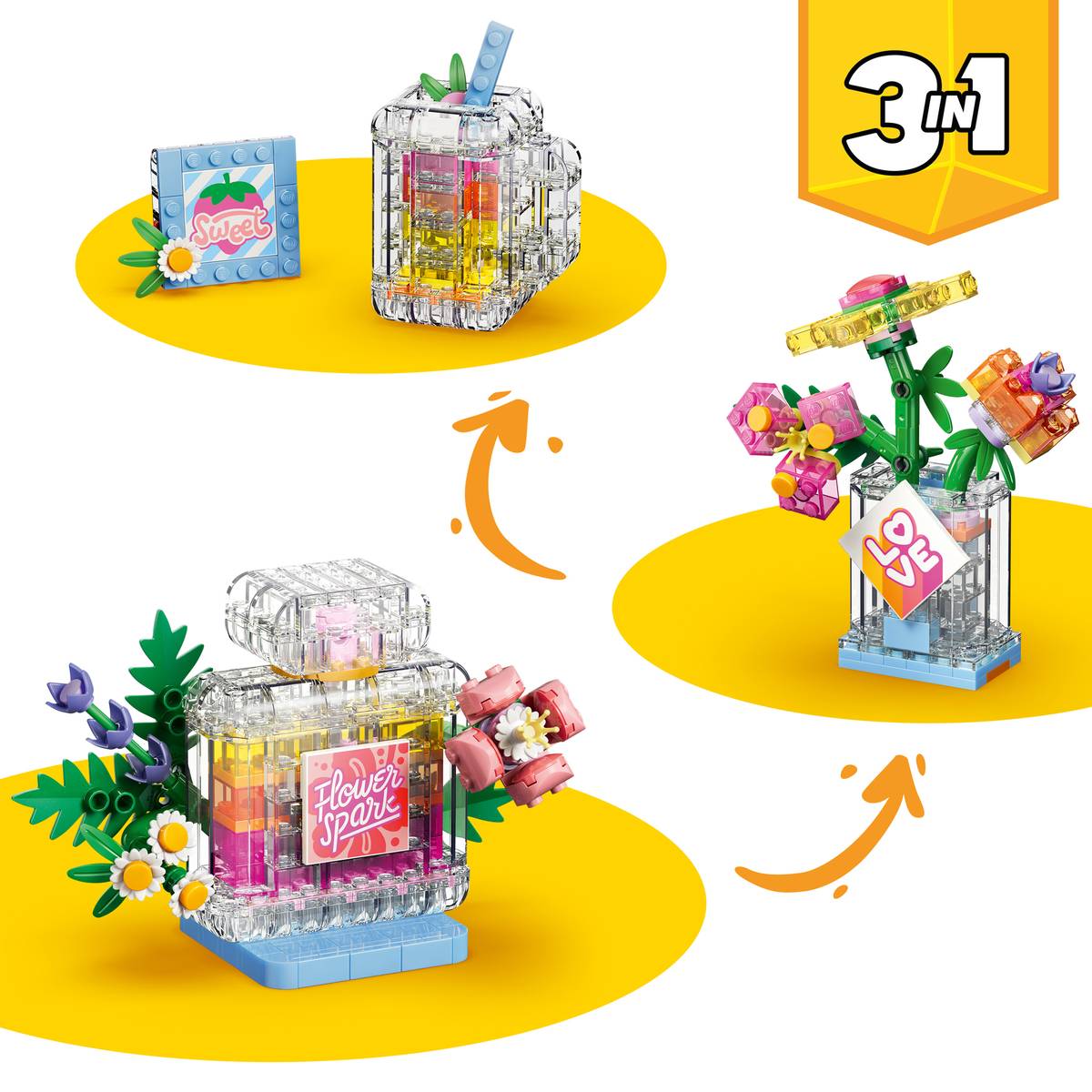 Floral Decor Perfume Bottle