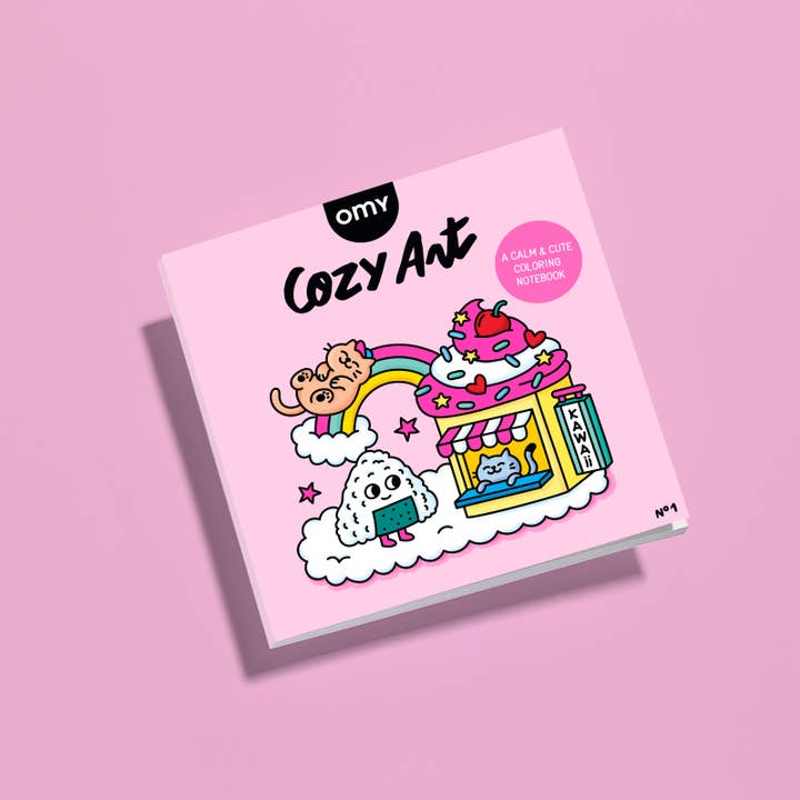 Cozy Art - Calm & Cute Coloring Notebooks: 3 styles - Cozy Art Kawaii