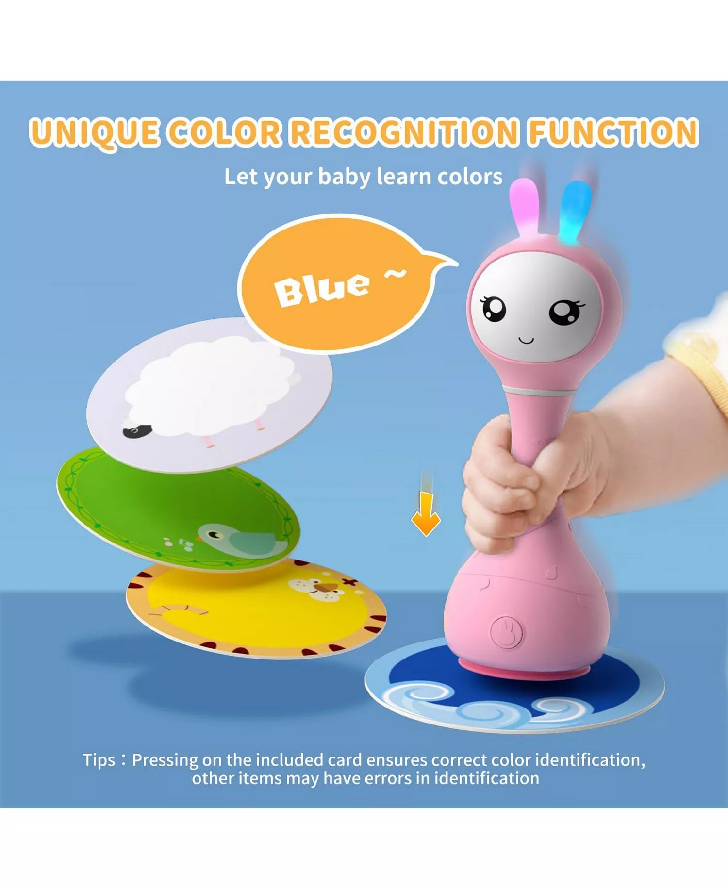 Smarty Bunny - Musical Light Up Rattle Pink