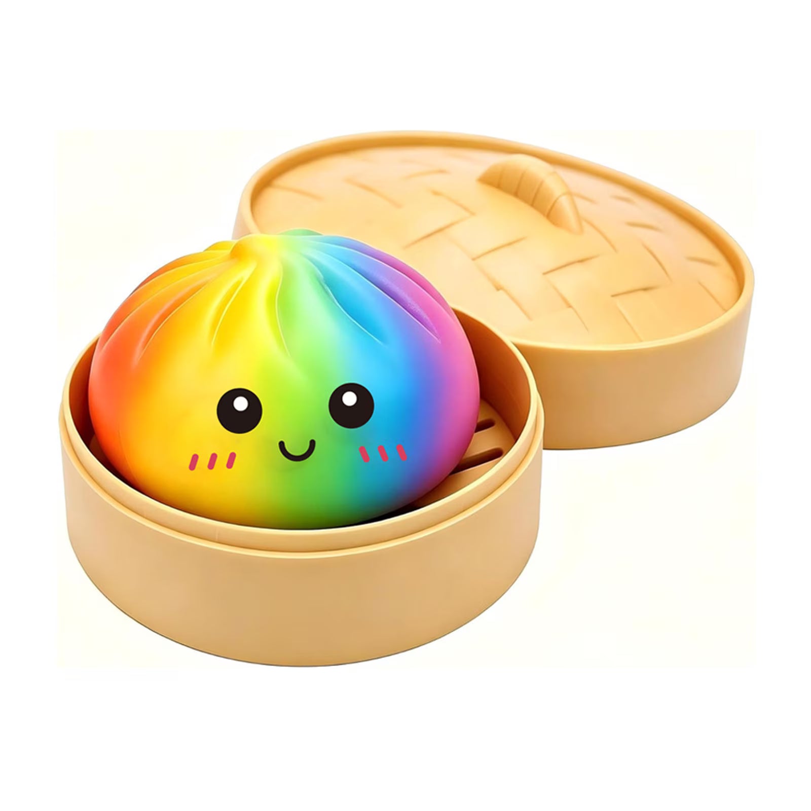3.25" Squish and Stretch Rainbow Dumplings