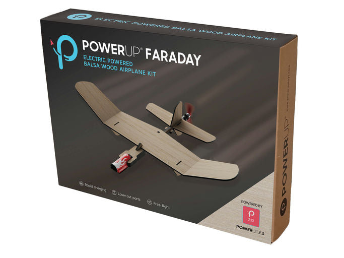 POWERUP Faraday Electric Powered Balsa Wood Airplane Kit