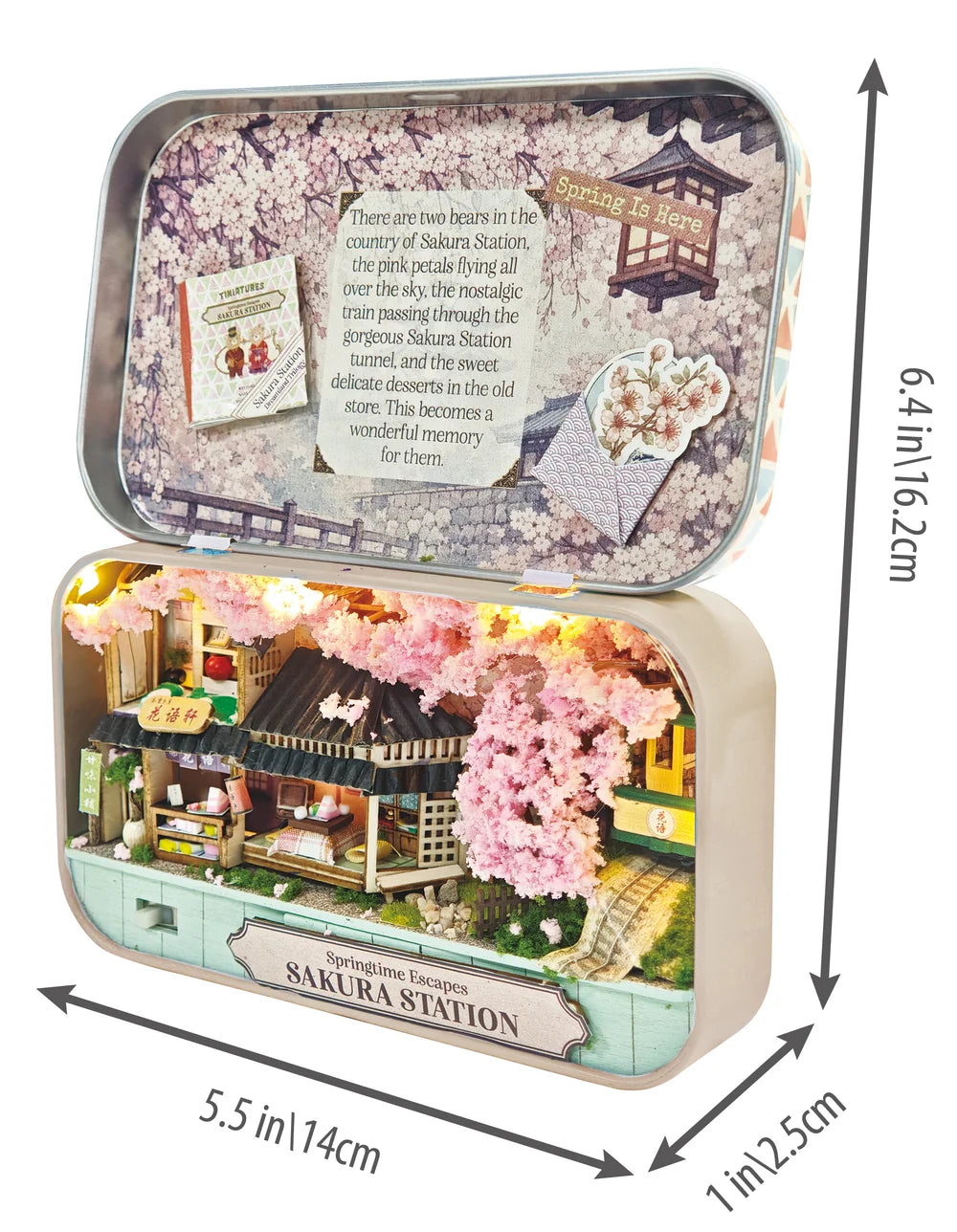 Sakura Station DIY Miniature Kit with LED Light