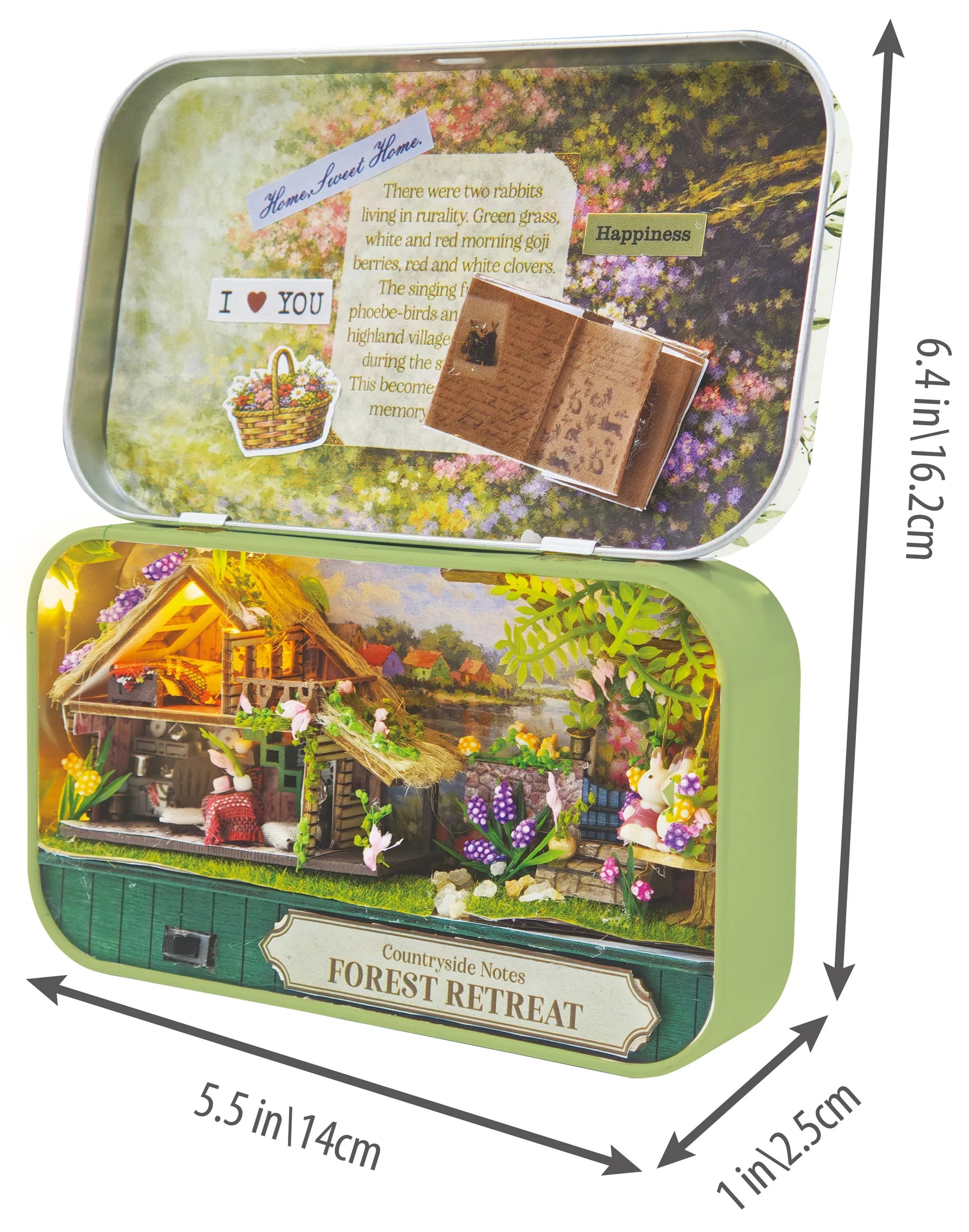 Forest Retreat DIY Miniature Kit with LED Light