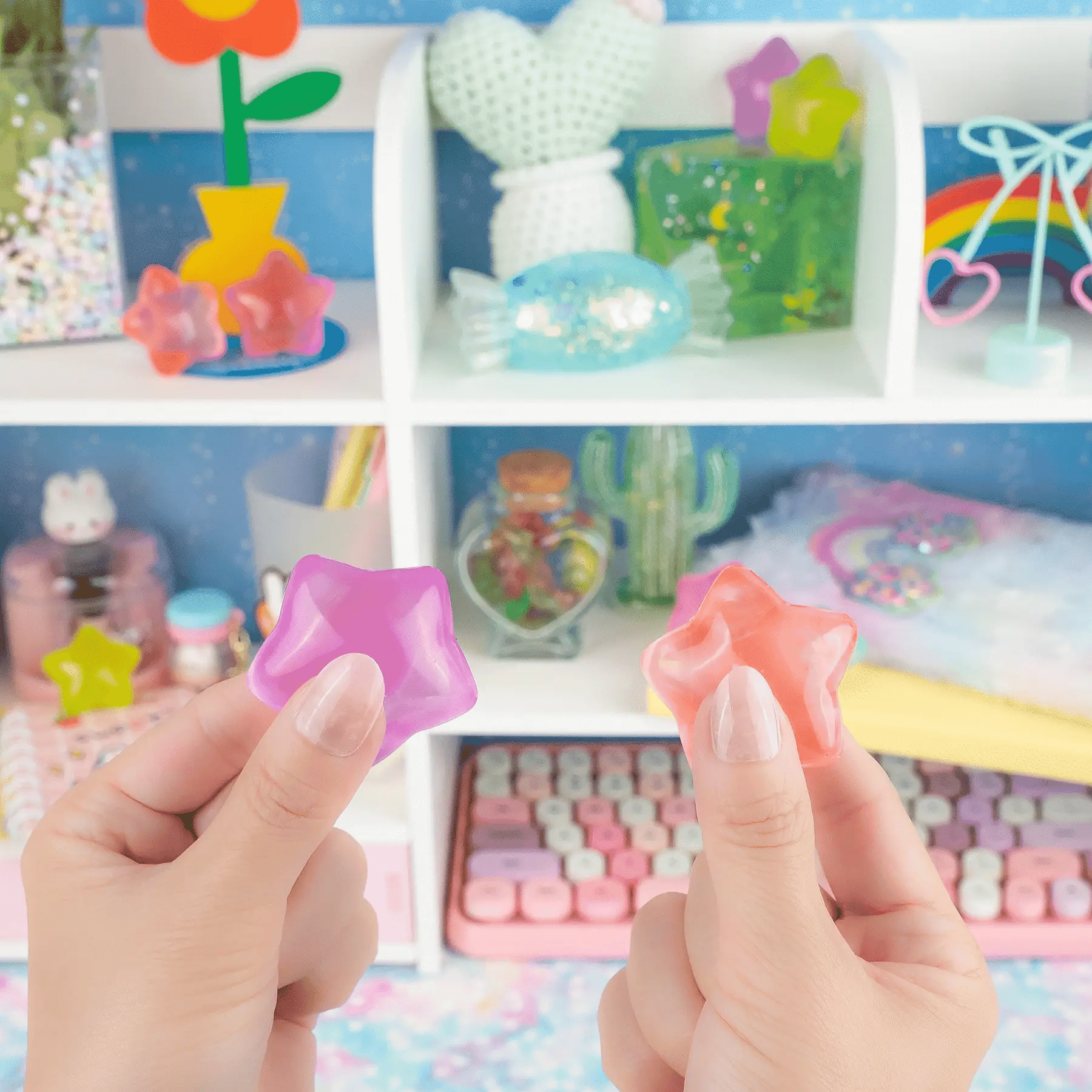 Chubby Chibi Frosted Star Sensory Toy