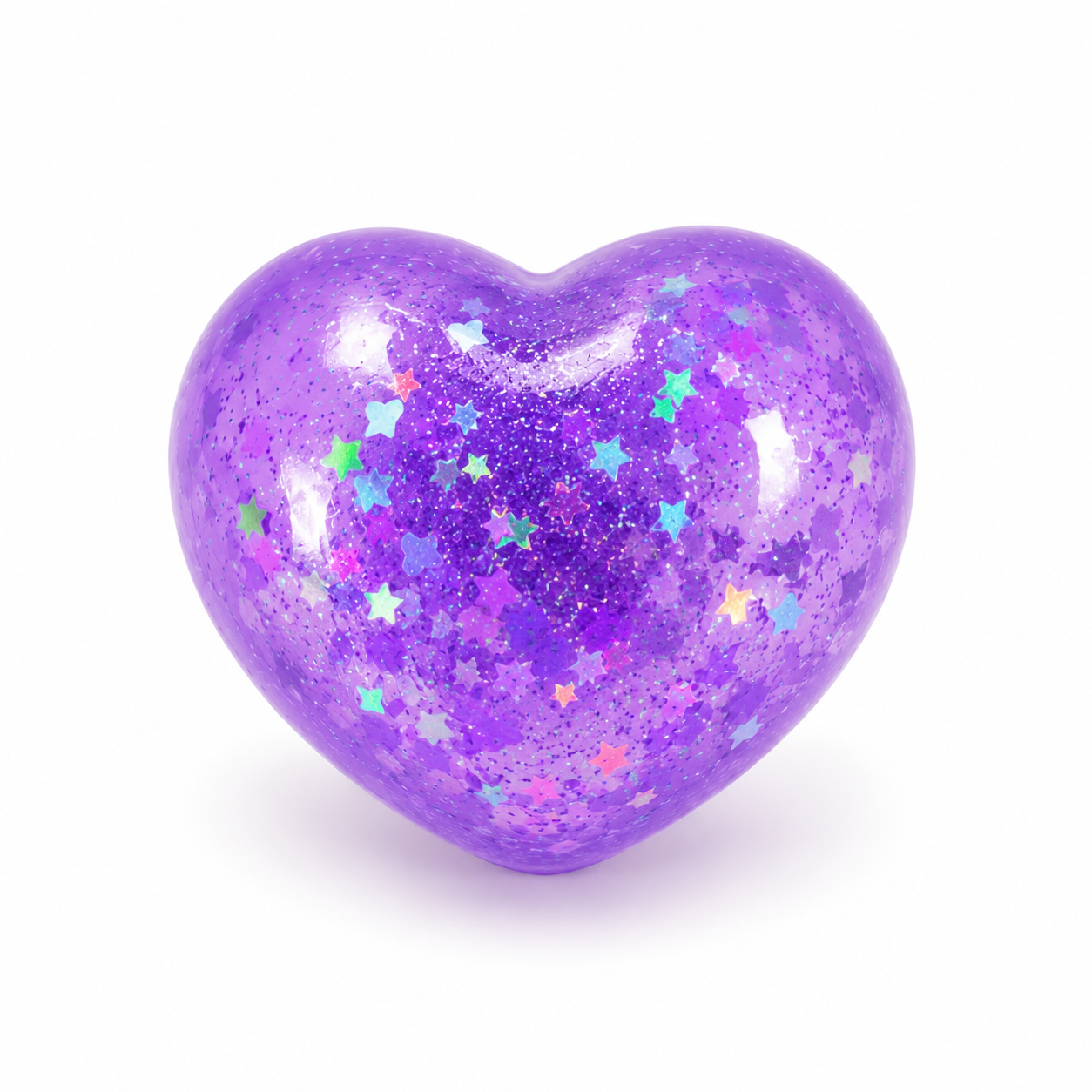Chubby Chibi Glitter Heart Sensory Toy