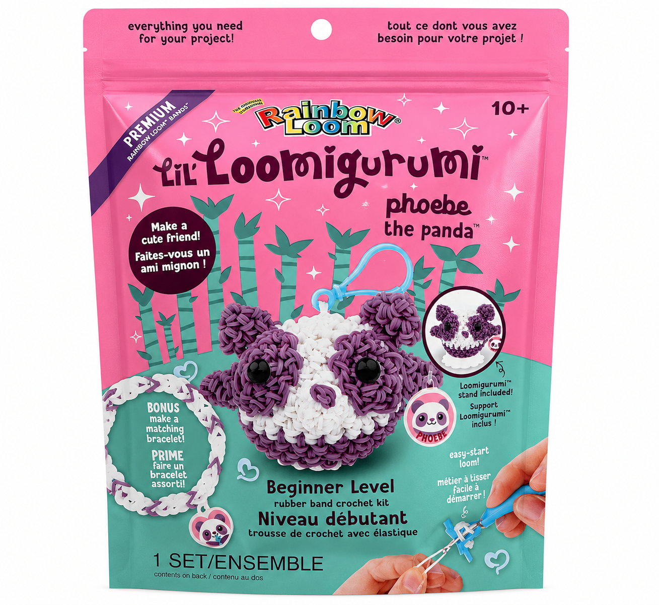 Rainbow Loom Phoebe the Panda Loomigurumi Kit