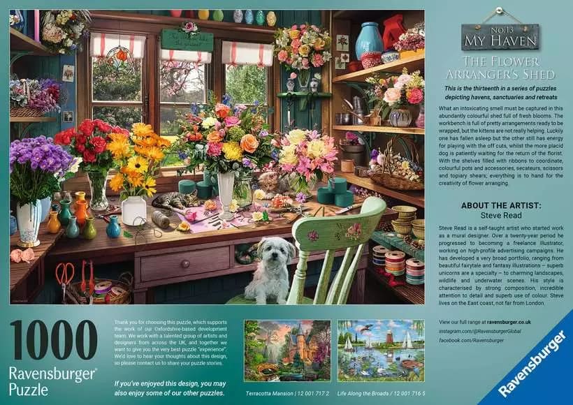 Flower Arranger's Shed 1000 Piece Puzzle