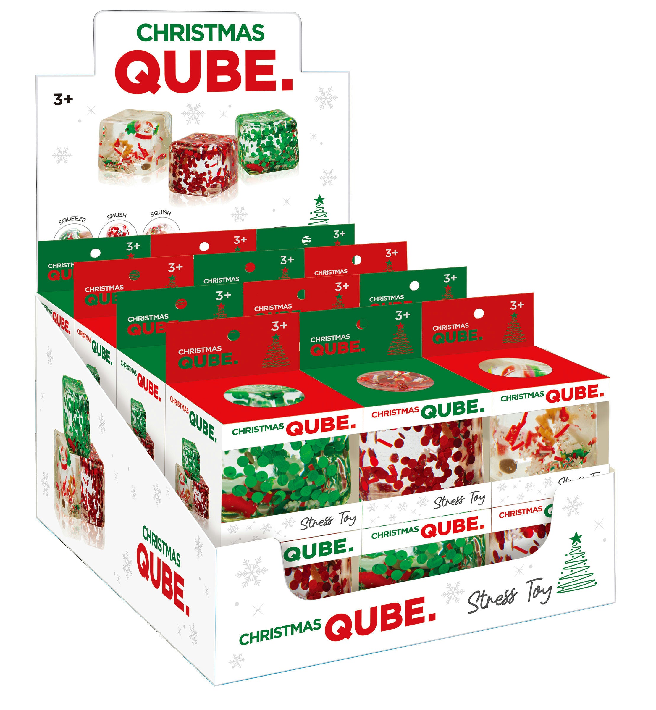 Christmas Qube Stress Toy - Assorted colors
