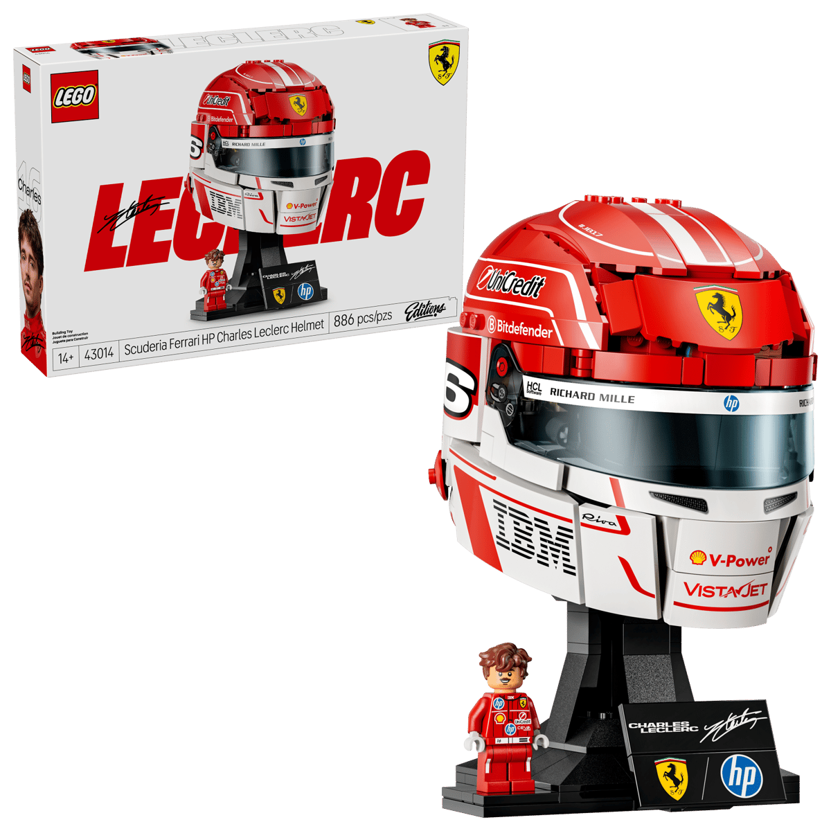 LEGO® Scuderia Ferrari HP Charles Leclerc Helmet (43014)