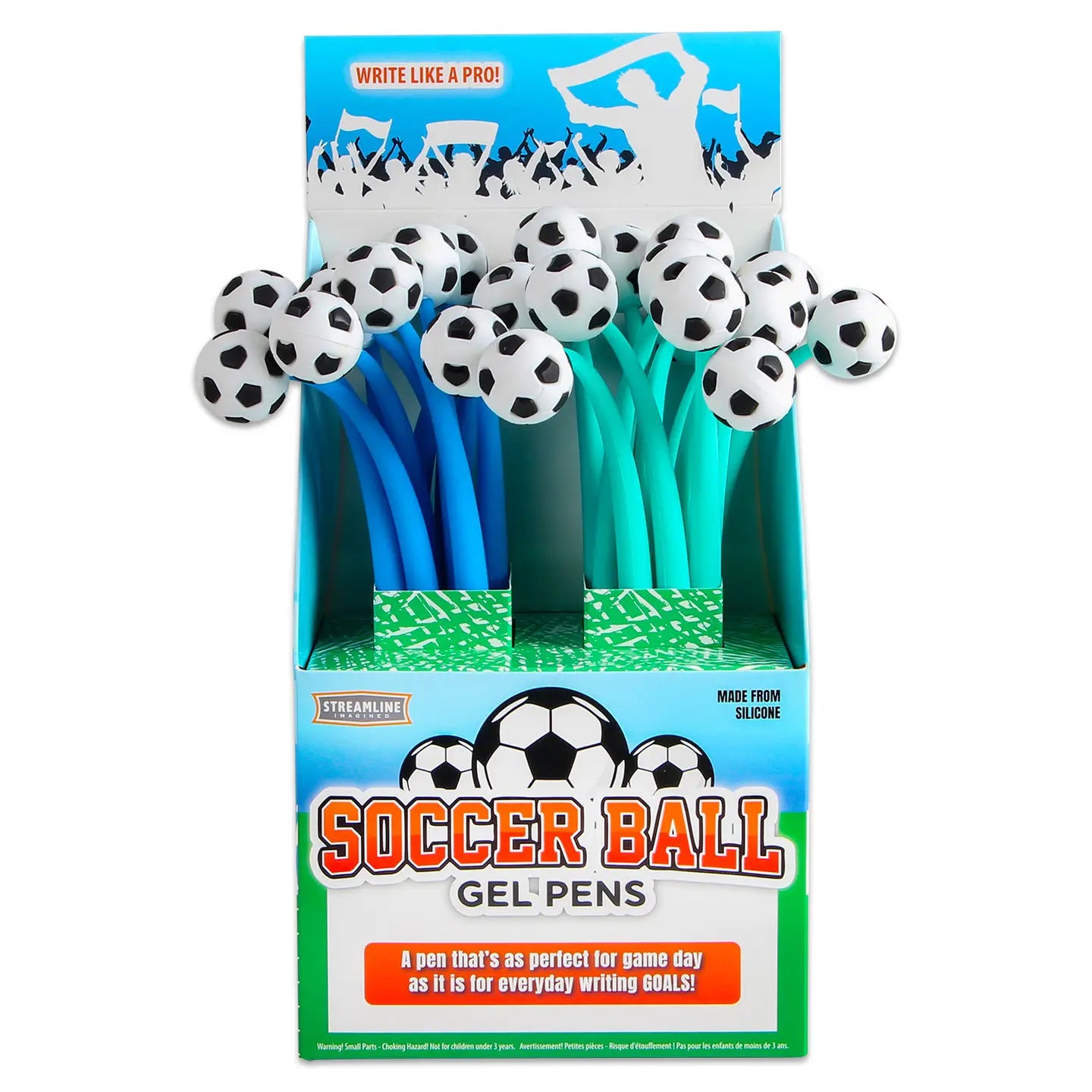 Silicone Soccer Ball Gel Pen – Fun Sports Novelty Pen (Assorted Colors)