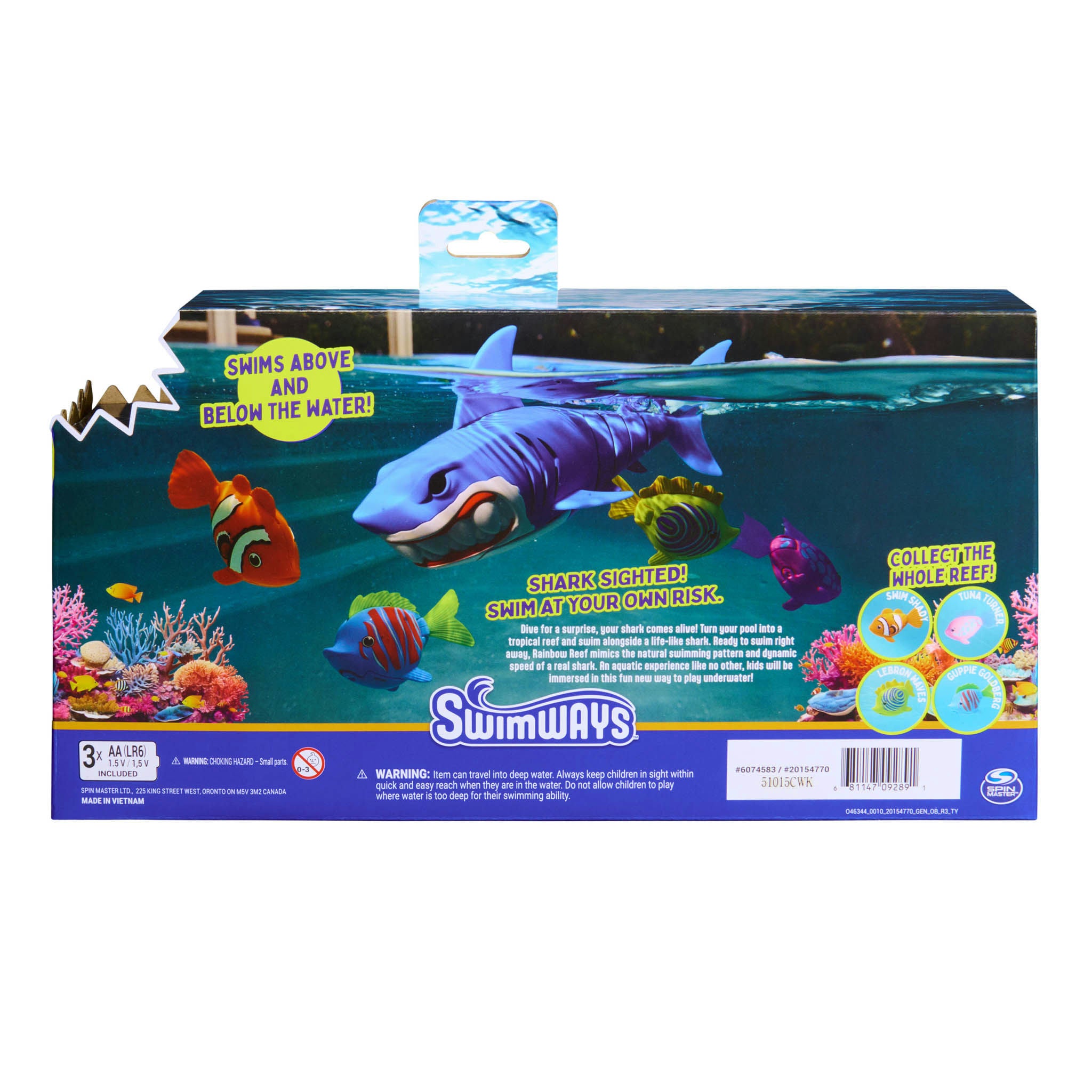 Swimways Rainbow Reef: Finn Diesel Water Activated Shark