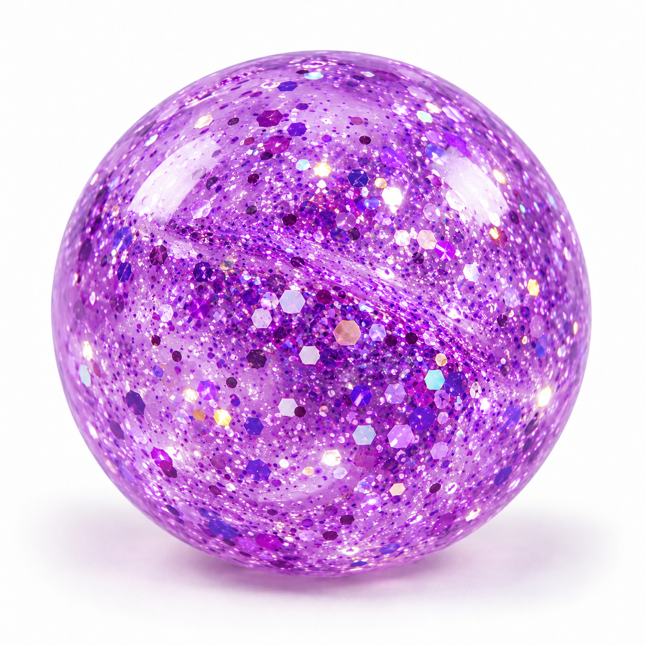 Glitterally Amazing Squishy Ball – 1 Piece, Assorted Colors