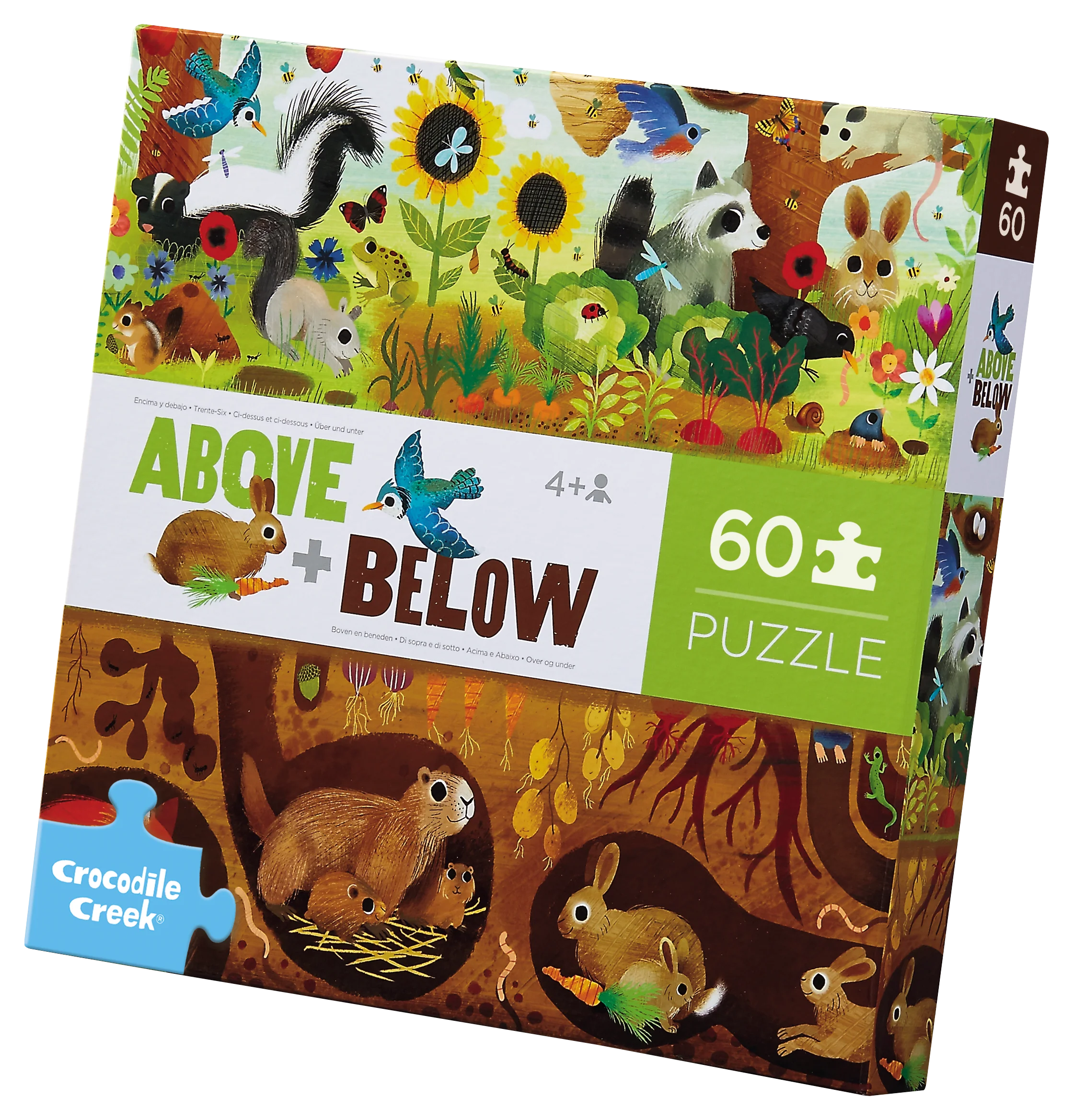 60 Pc Boxed Puzzle Above & Below/ Backyard Friends