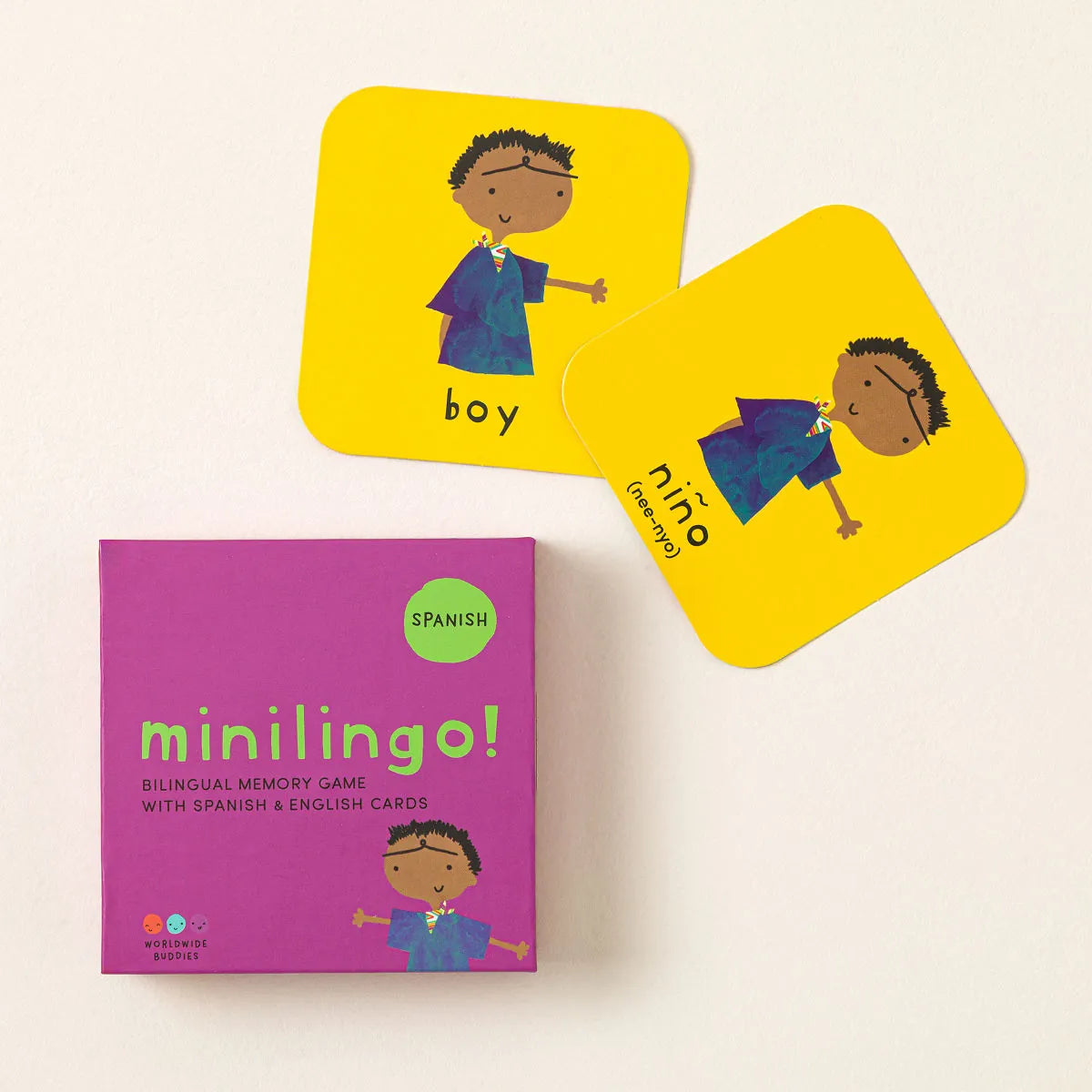 Minilingo Spanish / English Bilingual Flashcards: Bilingual memory game with Spanish & English cards