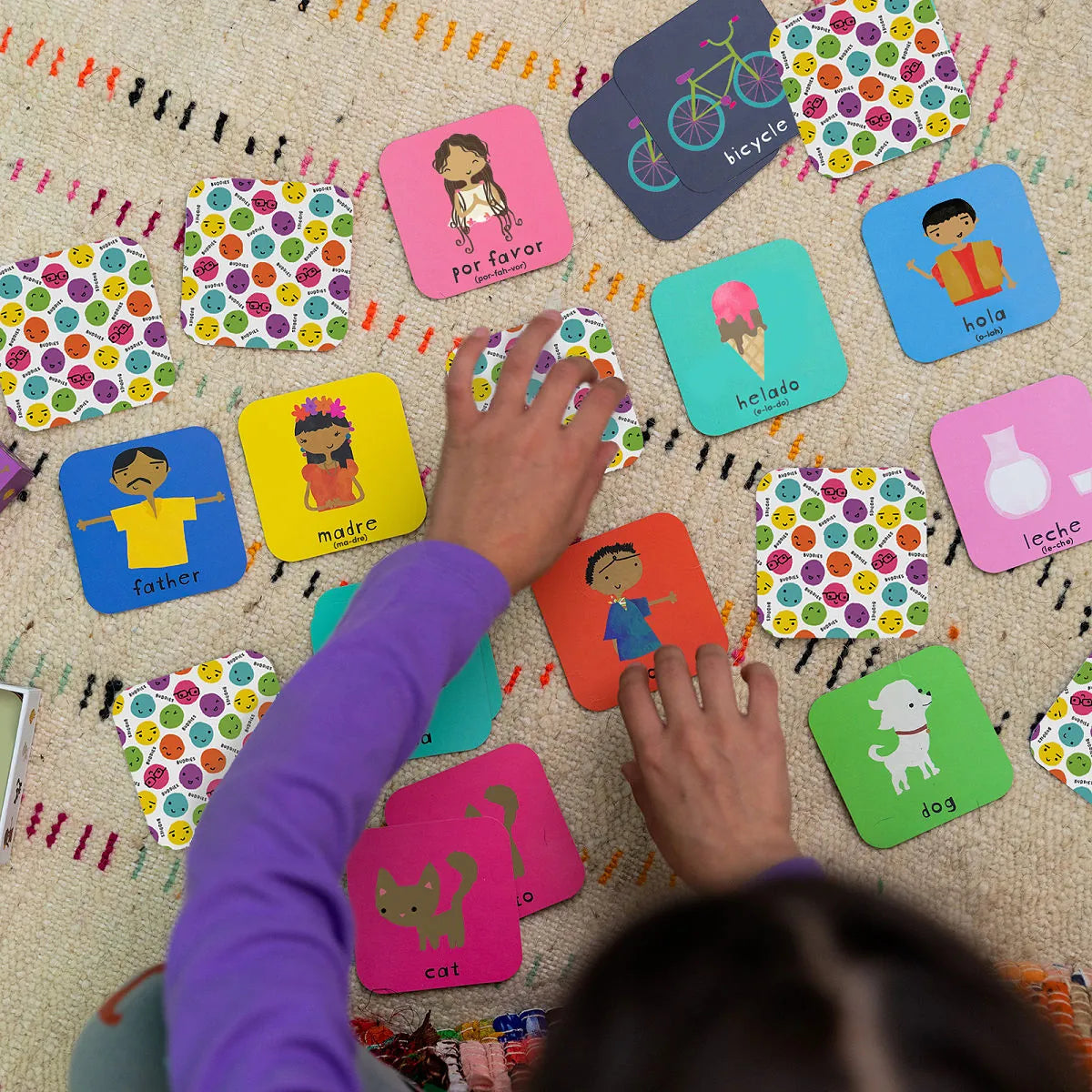 Minilingo Spanish / English Bilingual Flashcards: Bilingual memory game with Spanish & English cards