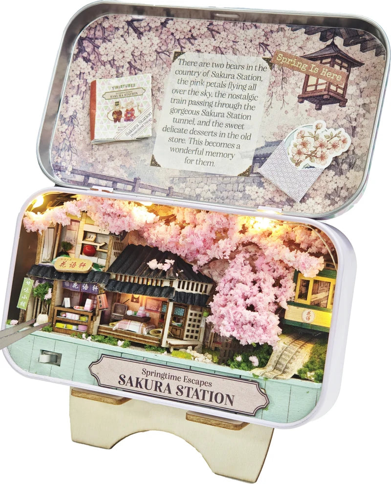 Sakura Station DIY Miniature Kit with LED Light