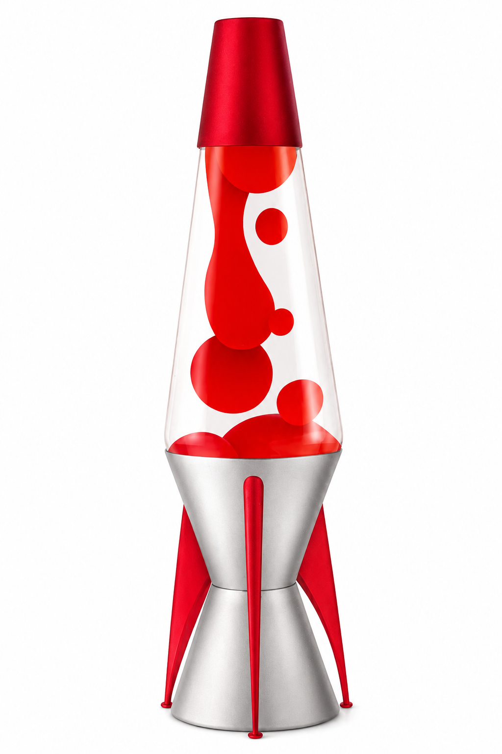14.5" Lava Lamp Astrosurge Rocket - Red and Clear