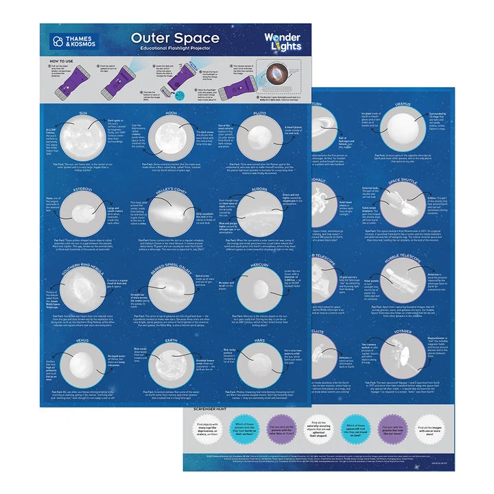 Wonder Lights Educational Flashlight Projectors: 4 styles - Outer Space