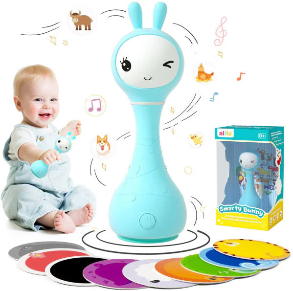 Smarty Bunny - Musical Light Up Rattle - Blue
