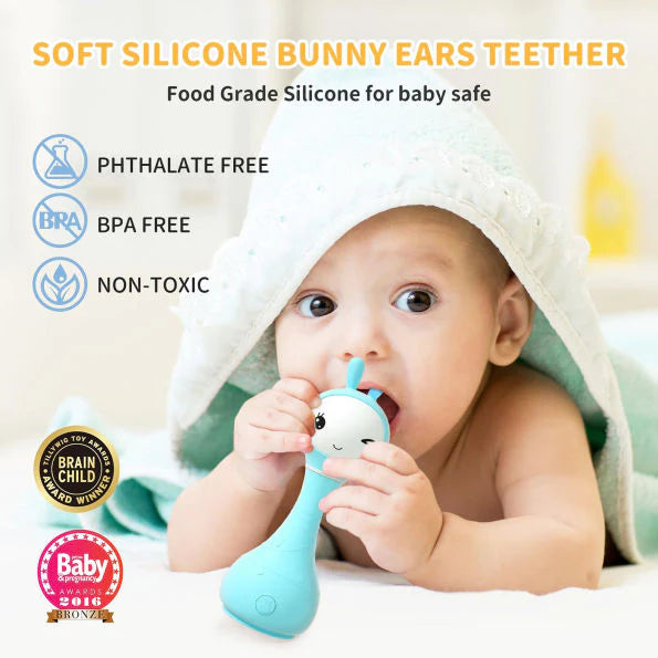 Smarty Bunny - Musical Light Up Rattle - Blue