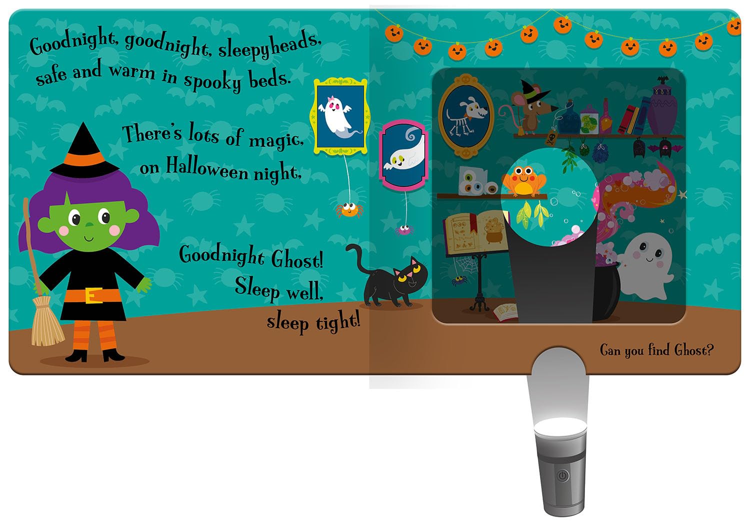 GOODNIGHT GHOST FLASHLIGHT BK