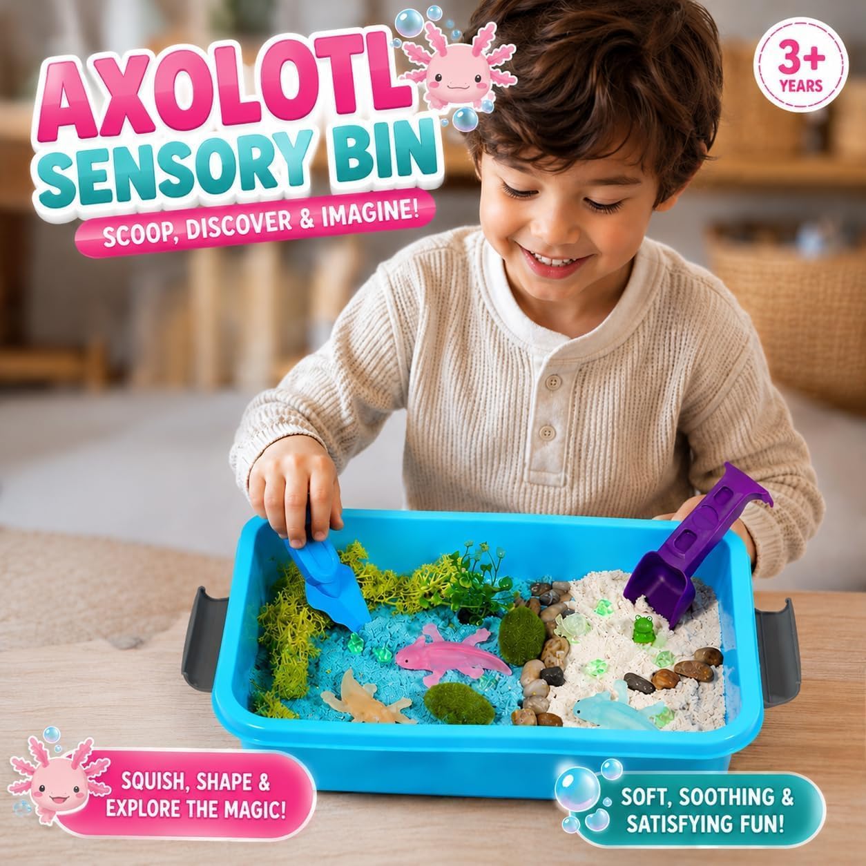 Sensory Bin Axolotl