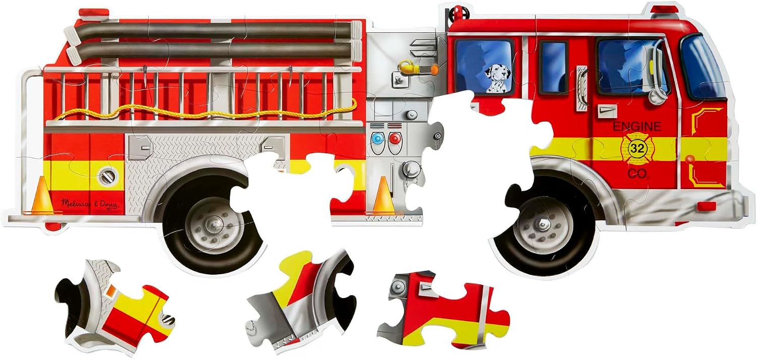New! Giant Fire Truck 24Pcs Fl